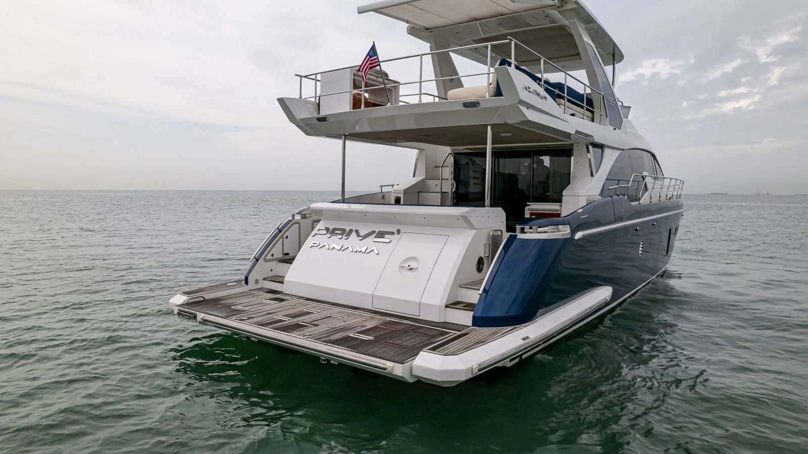 a boat on the water aboard PRIVE Yacht for Sale
