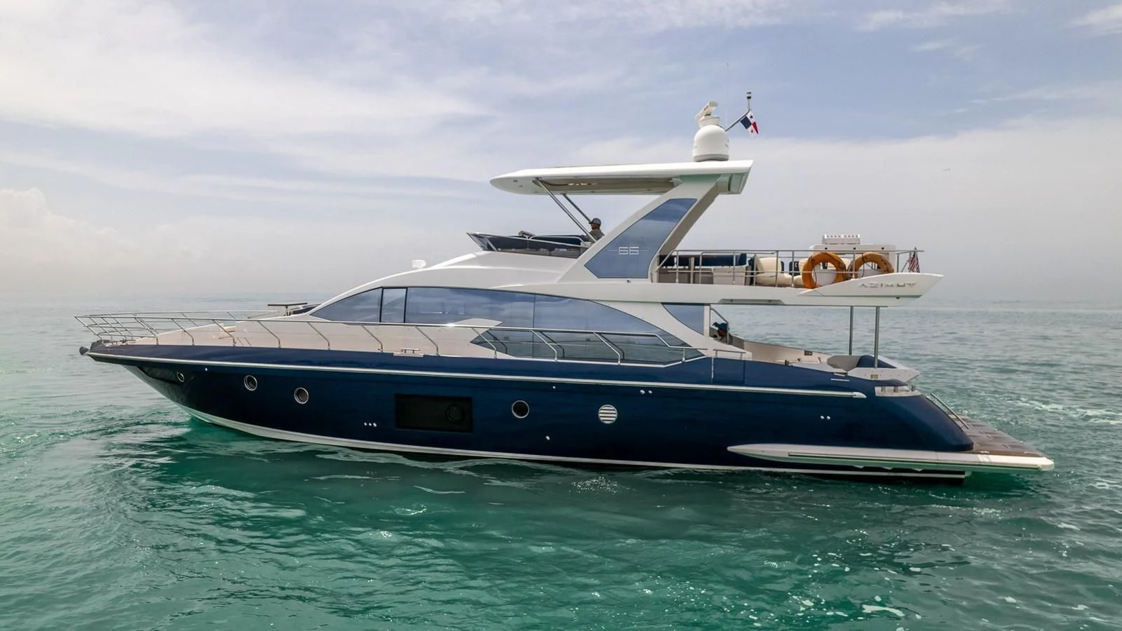 a boat in the water aboard PRIVE Yacht for Sale