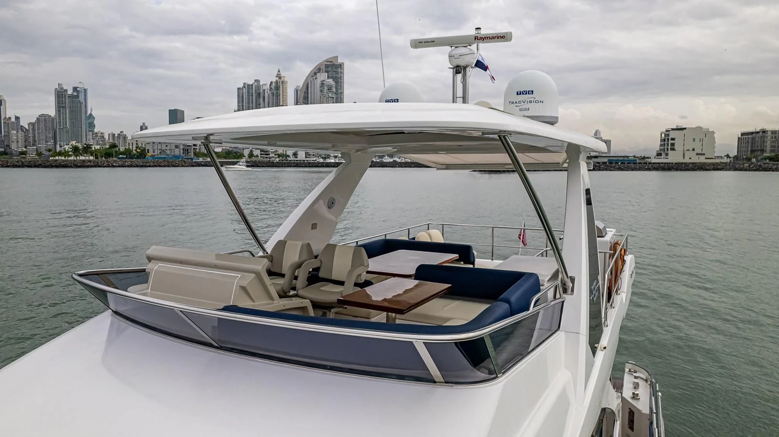 a boat on the water aboard PRIVE Yacht for Sale