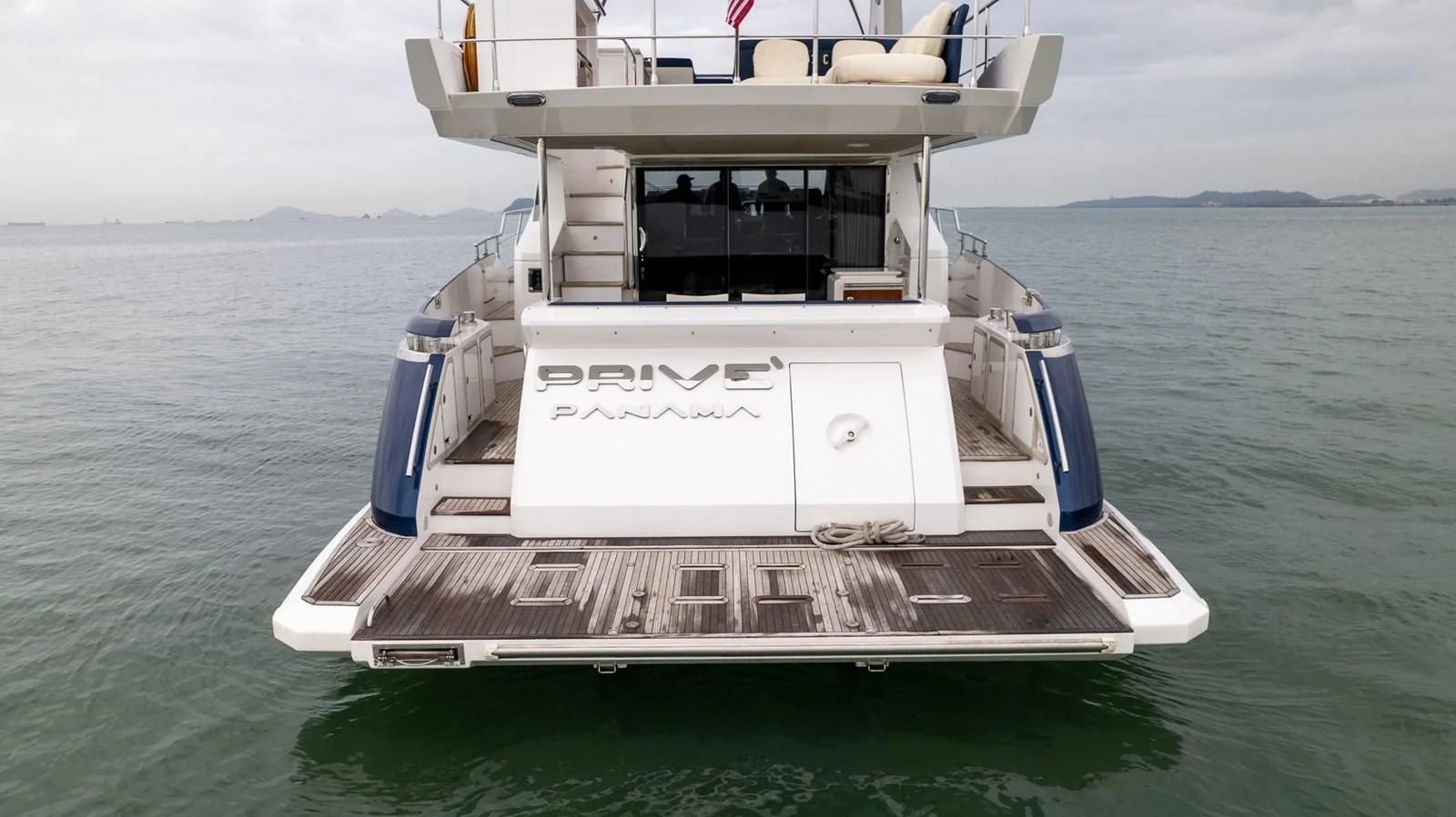 a boat on the water aboard PRIVE Yacht for Sale