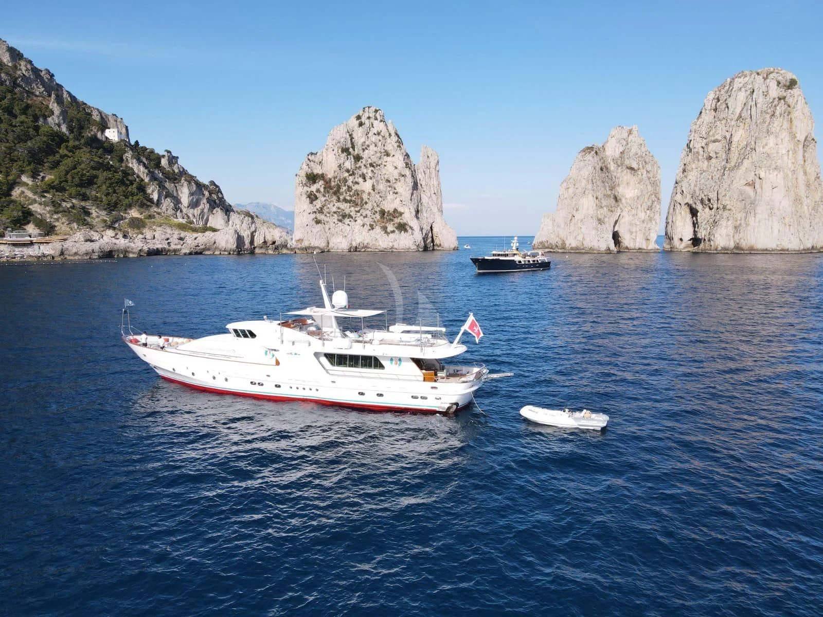 a boat in the water aboard VESPUCCI Yacht for Sale