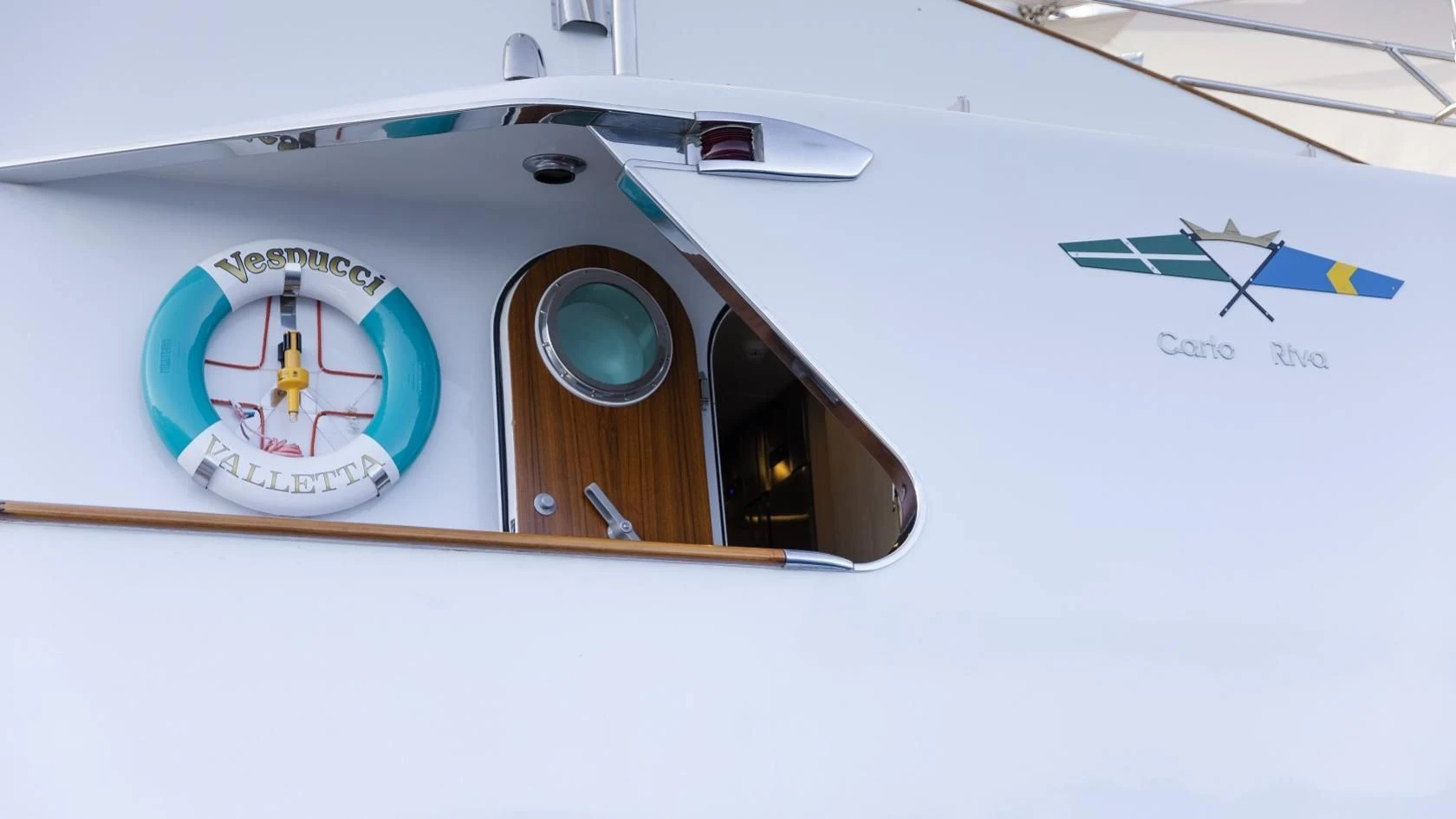 a couple of clocks on a white surface aboard VESPUCCI Yacht for Sale