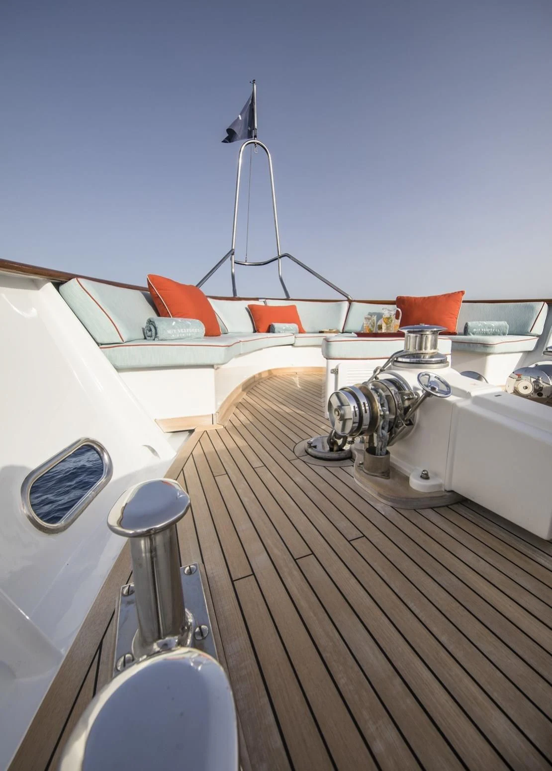a boat with a satellite dish aboard VESPUCCI Yacht for Sale
