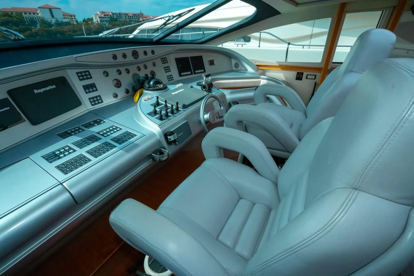 inside of a car aboard PERSHING 90 Yacht for Sale