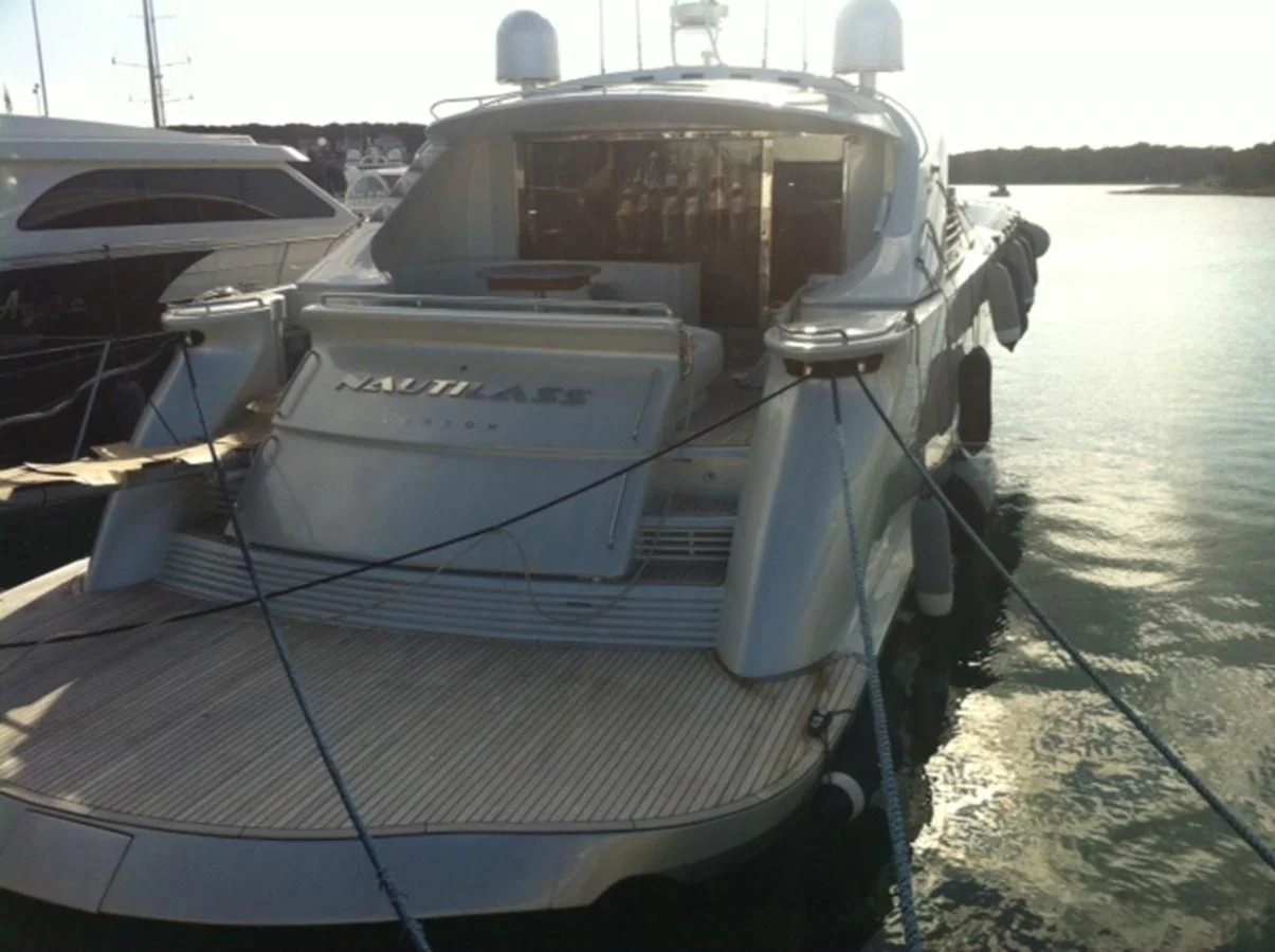 a boat on the water aboard PERSHING 90 Yacht for Sale