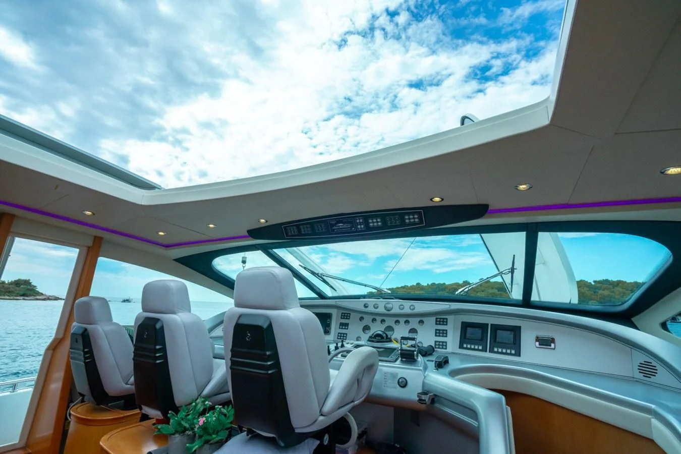 inside of a car aboard PERSHING 90 Yacht for Sale