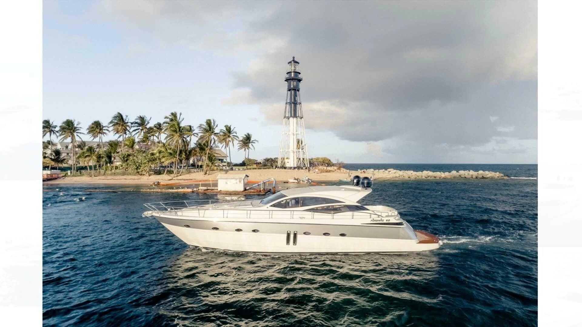 a boat in the water aboard PERSHING 90 Yacht for Sale