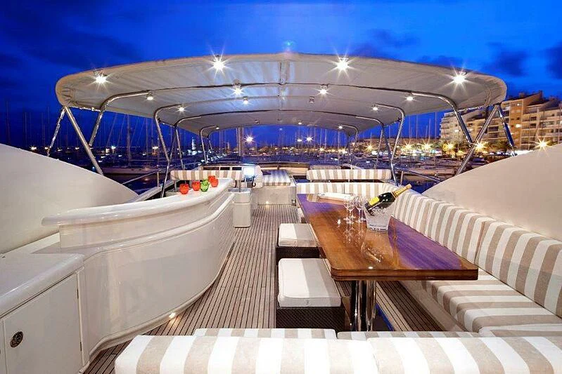 a large building with a large roof aboard SUN SHINE 1 Yacht for Sale