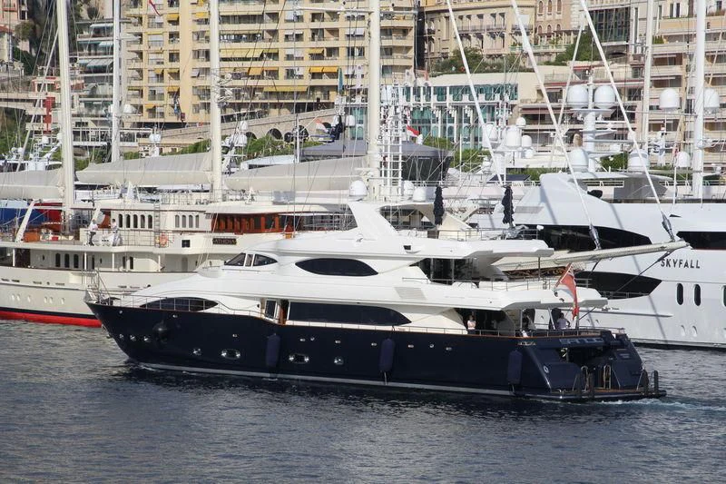 a boat in the water aboard BUNKER Yacht for Sale