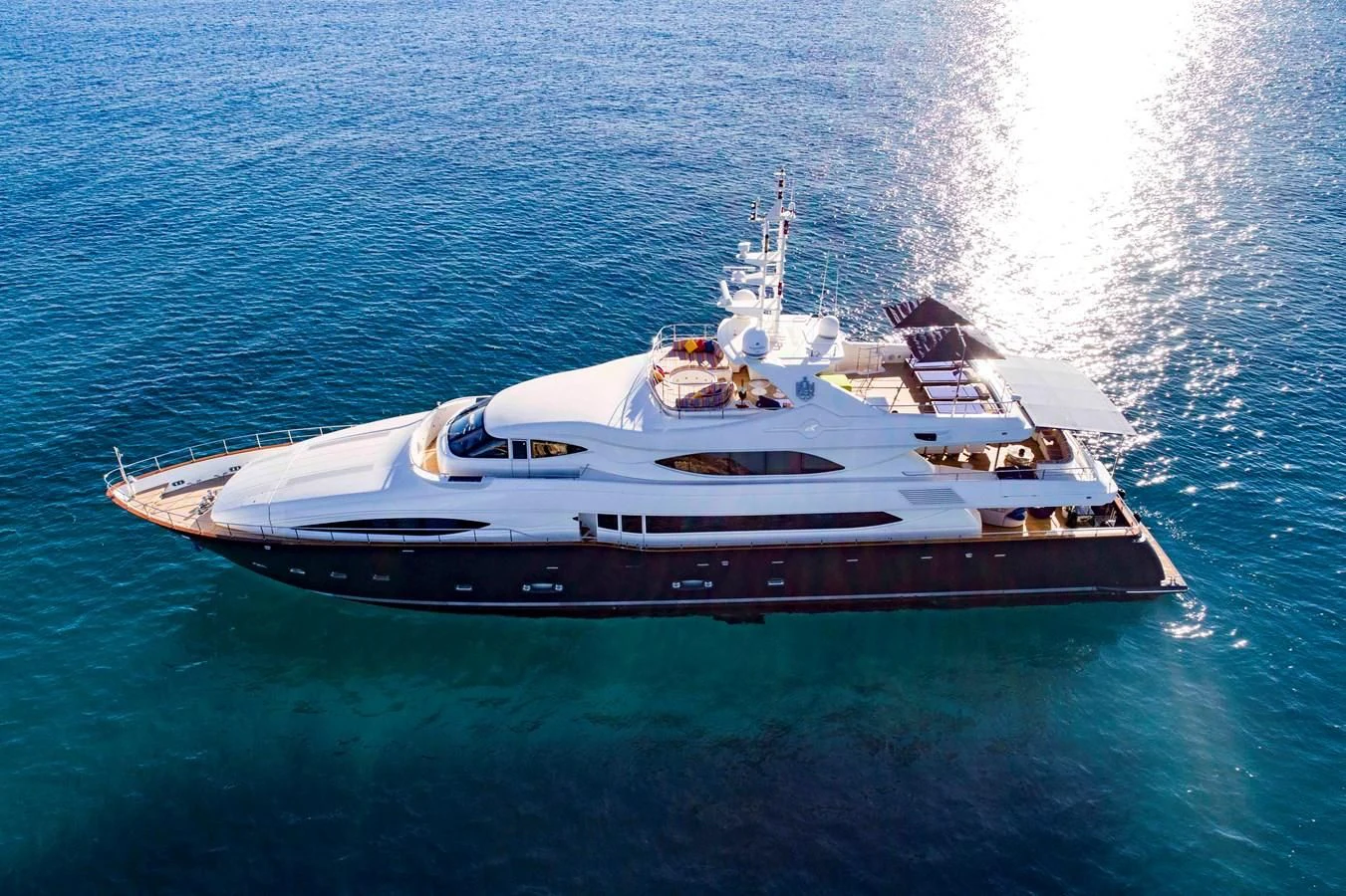 a ship in the water aboard BUNKER Yacht for Sale