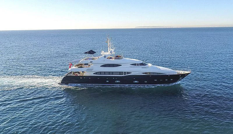 a boat in the water aboard BUNKER Yacht for Sale