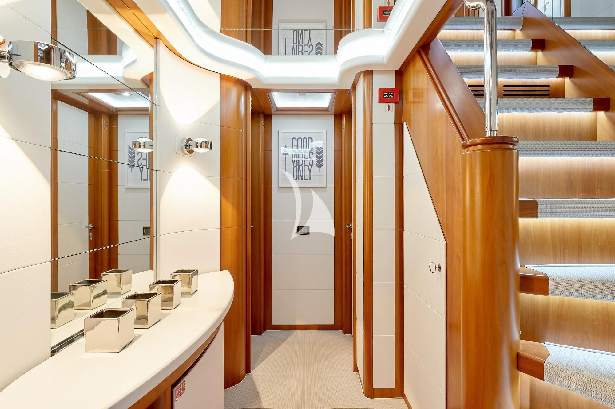 a room with a few cabinets and a few cabinets aboard BUNKER Yacht for Sale