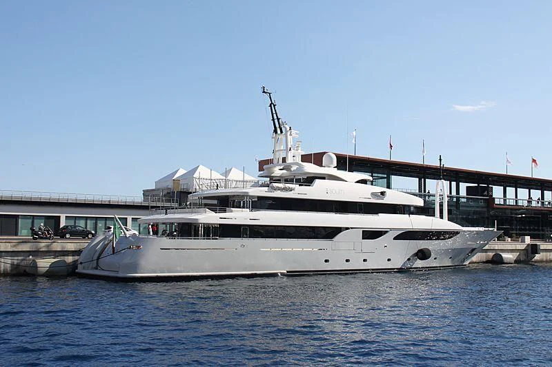 a large white boat aboard TALEYA Yacht for Sale