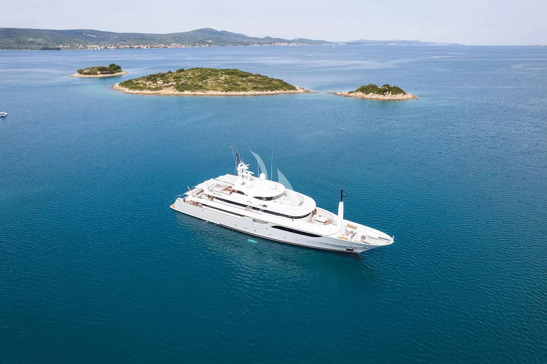 a boat on the water aboard TALEYA Yacht for Sale