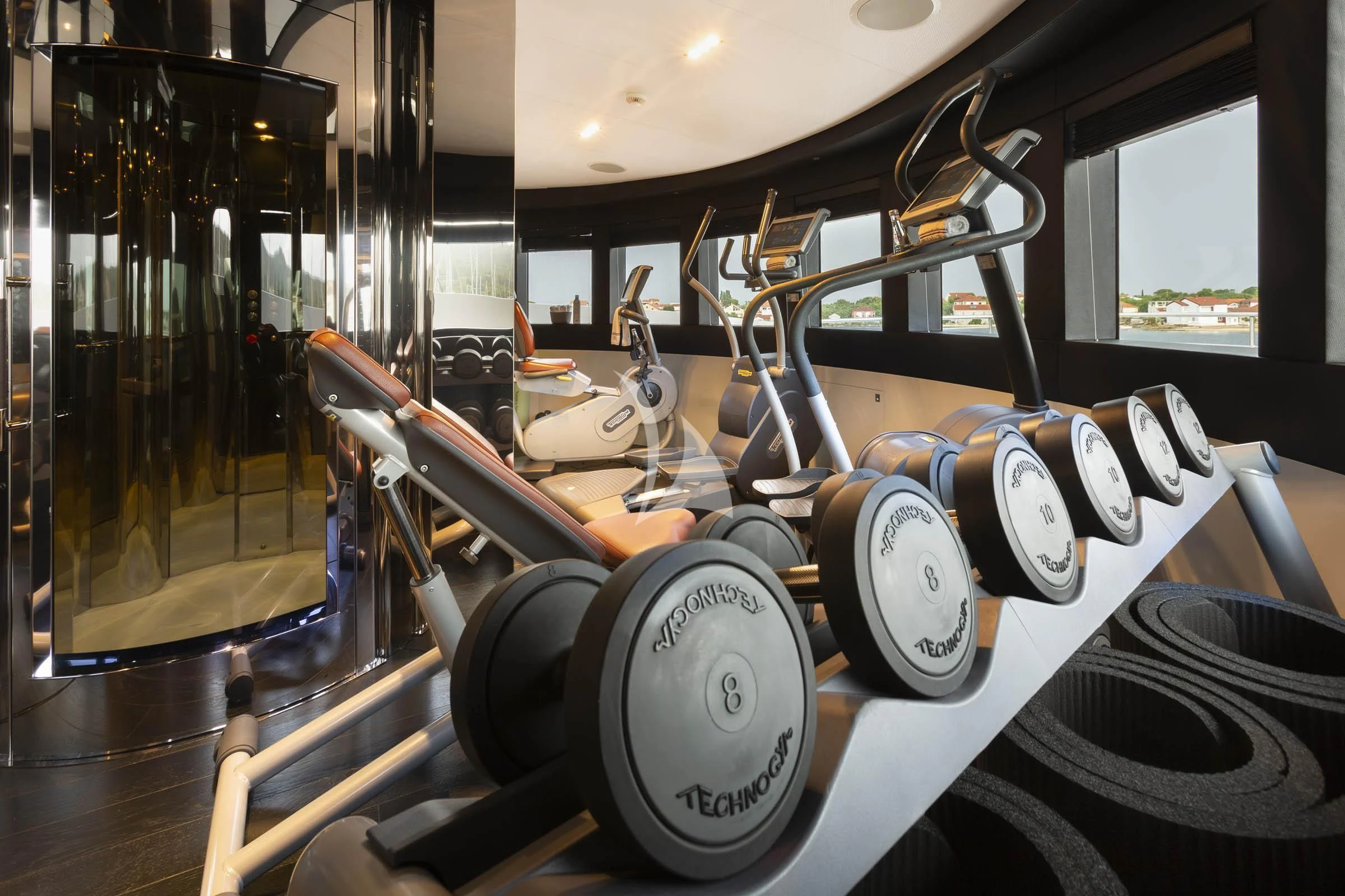 a machine on the counter aboard TALEYA Yacht for Sale