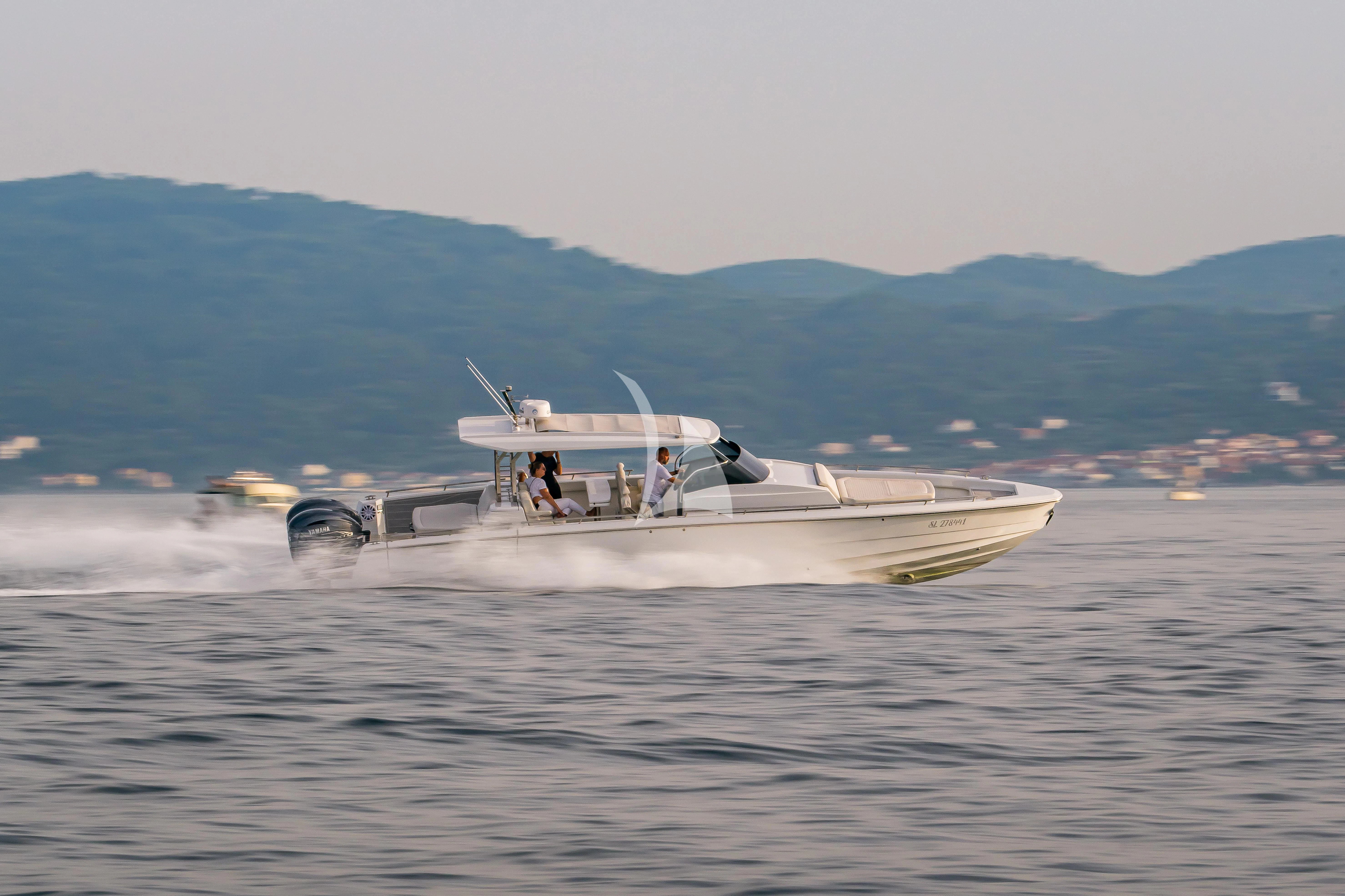 a boat on the water aboard TALEYA Yacht for Sale