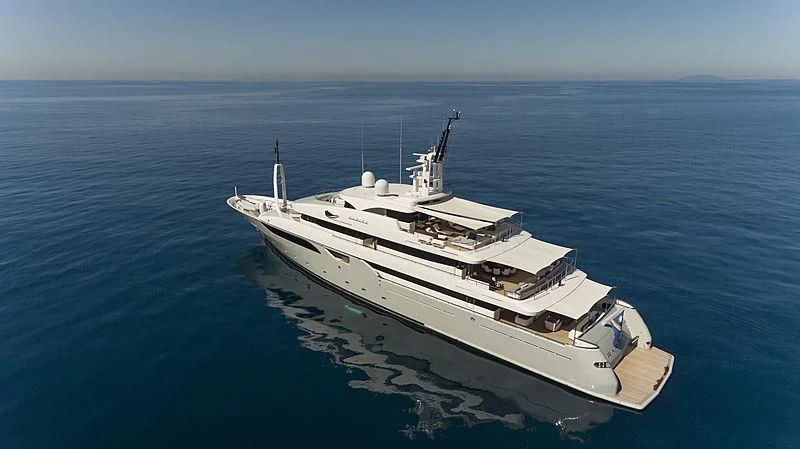 a ship in the water aboard TALEYA Yacht for Sale