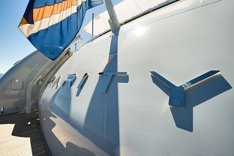a close-up of a plane aboard TALEYA Yacht for Sale