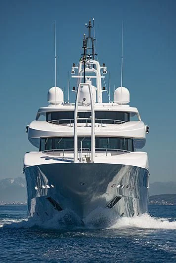 a large white boat aboard TALEYA Yacht for Sale