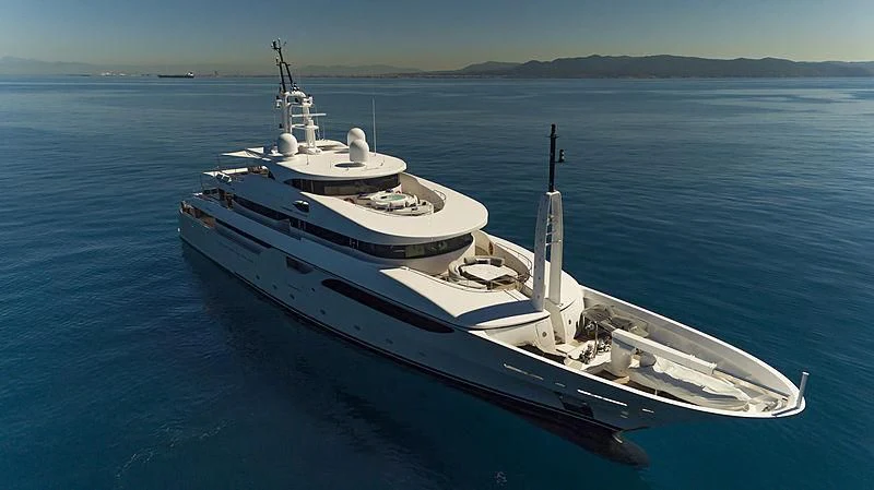 a boat in the water aboard TALEYA Yacht for Sale