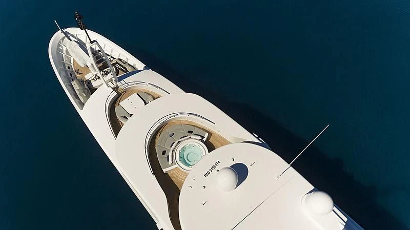 a white space ship aboard TALEYA Yacht for Sale
