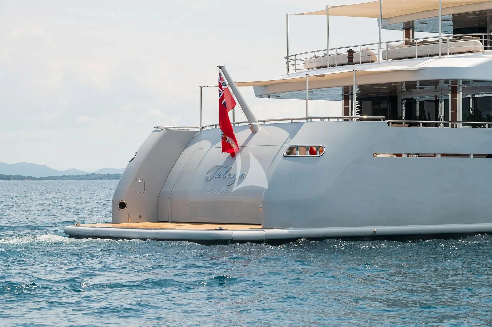 a boat in the water aboard TALEYA Yacht for Sale