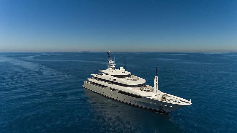 a boat in the water aboard TALEYA Yacht for Sale