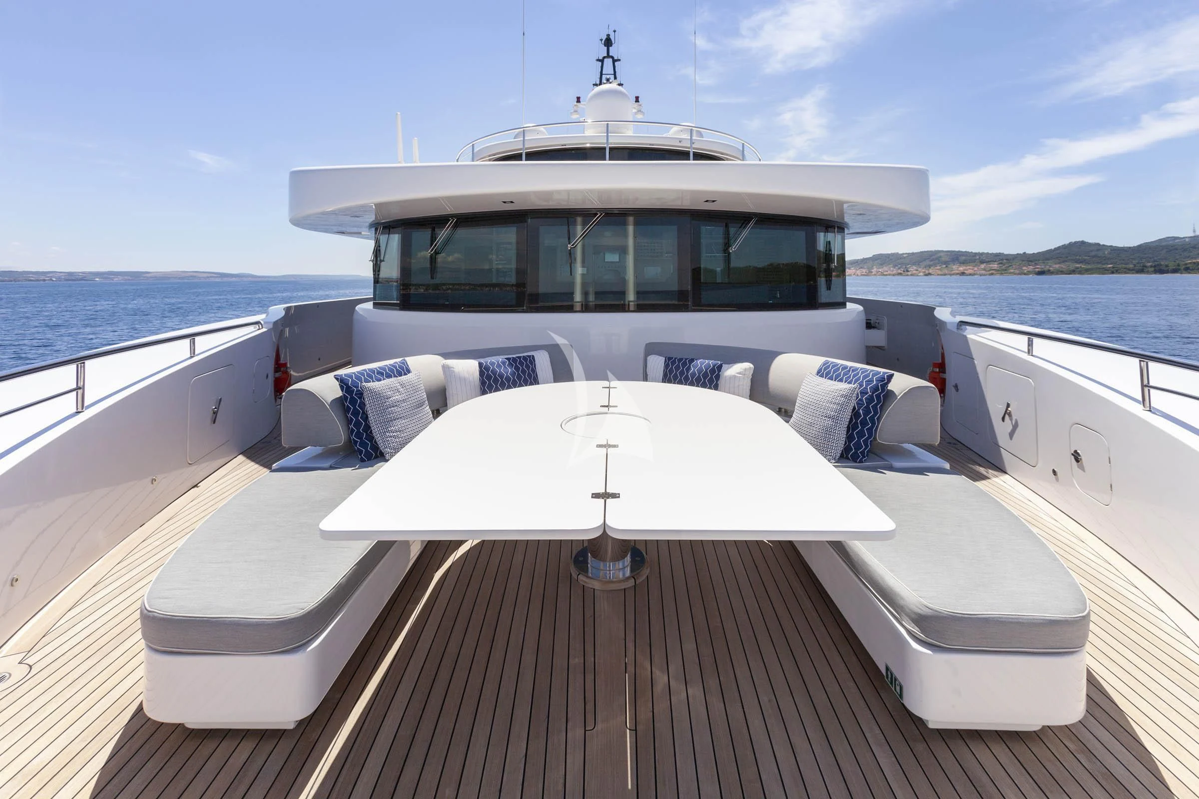 a boat on a water body aboard TALEYA Yacht for Sale
