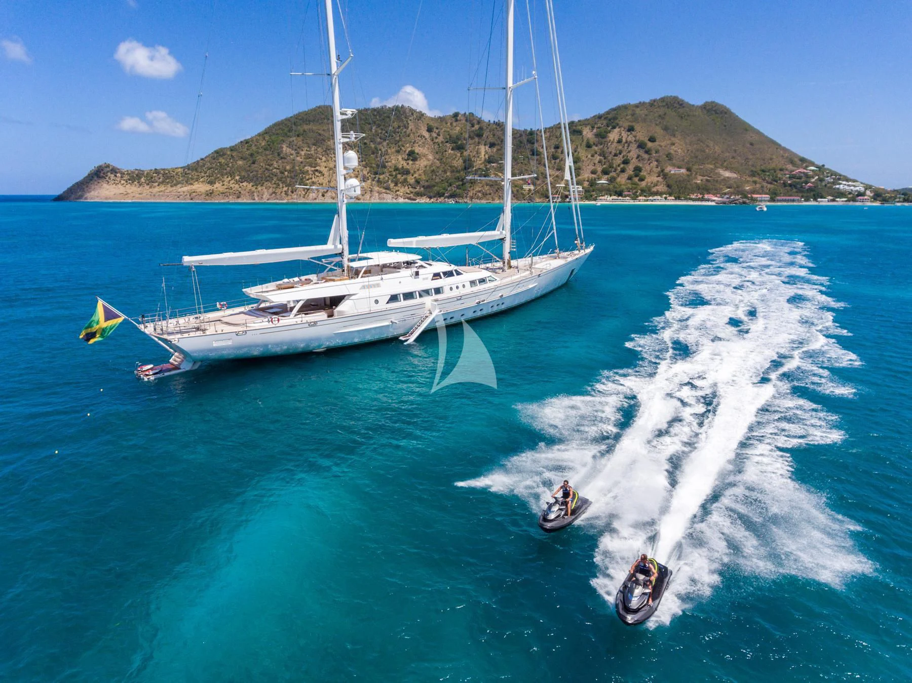 a boat on the water aboard SPIRIT OF THE C'S Yacht for Charter