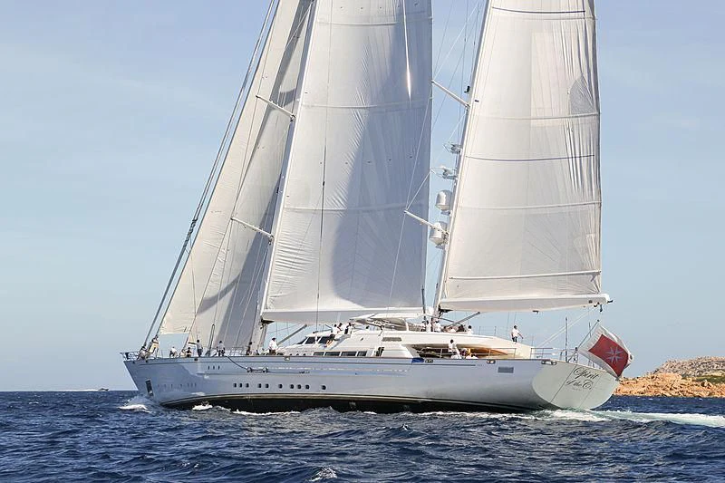 a sailboat on the water aboard SPIRIT OF THE C'S Yacht for Charter