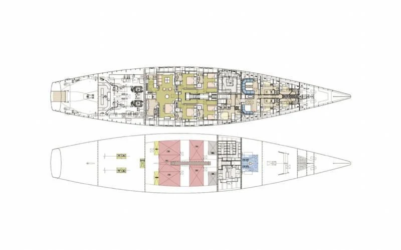 diagram aboard SPIRIT OF THE C'S Yacht for Charter