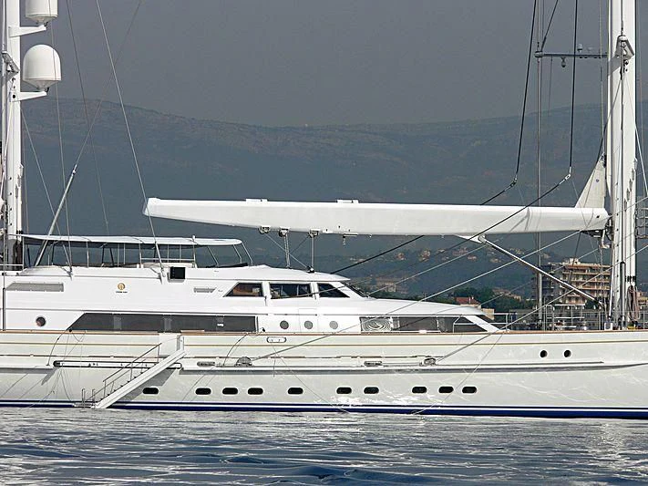 a white yacht in the water aboard SPIRIT OF THE C'S Yacht for Charter