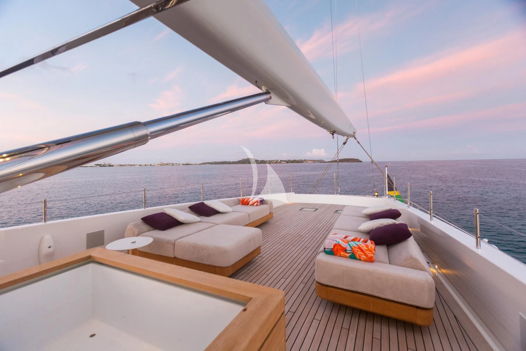 a boat on the water aboard SPIRIT OF THE C'S Yacht for Charter
