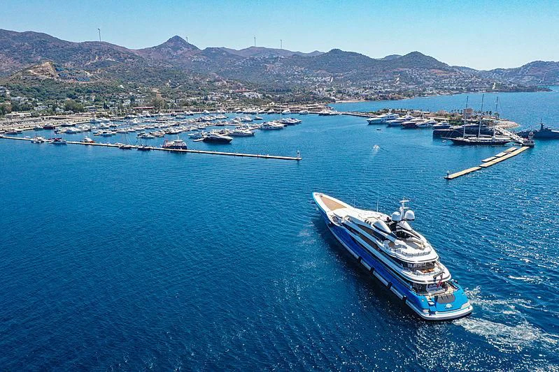 a boat in the water aboard MADAME GU Yacht for Sale