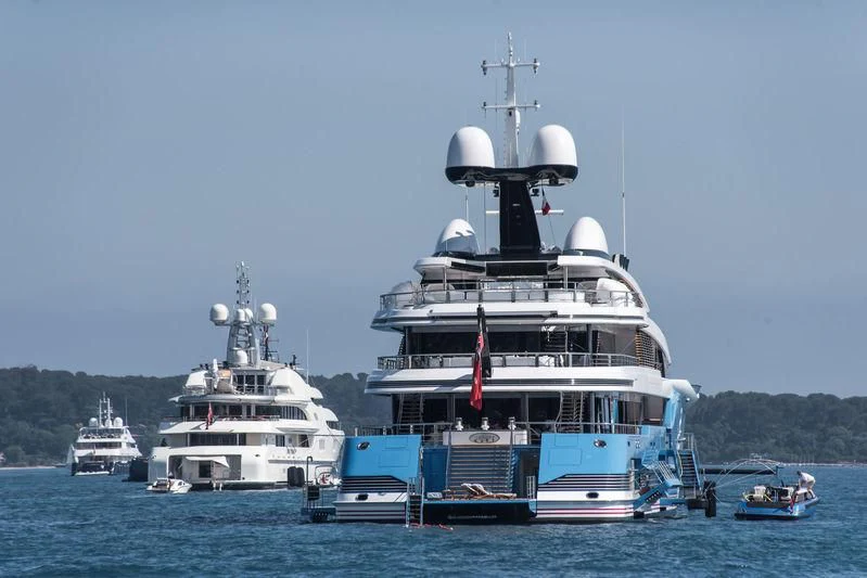a group of boats in the water aboard MADAME GU Yacht for Sale