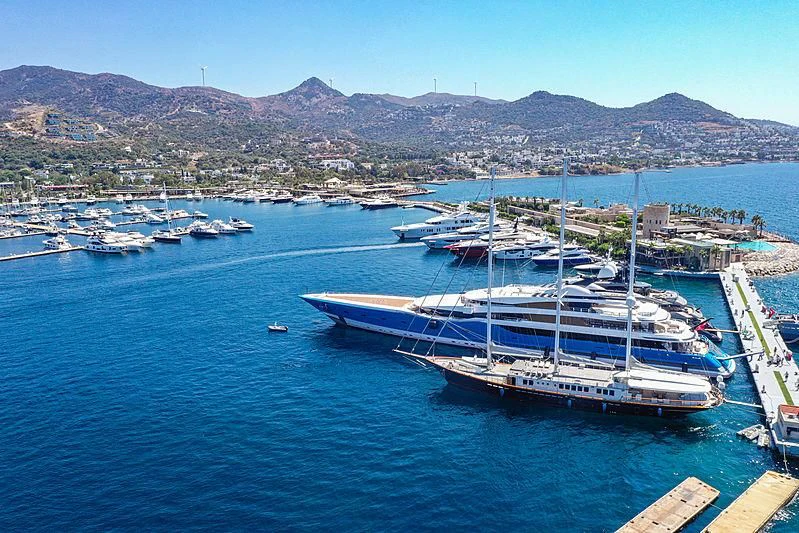 a boat in the water aboard MADAME GU Yacht for Sale
