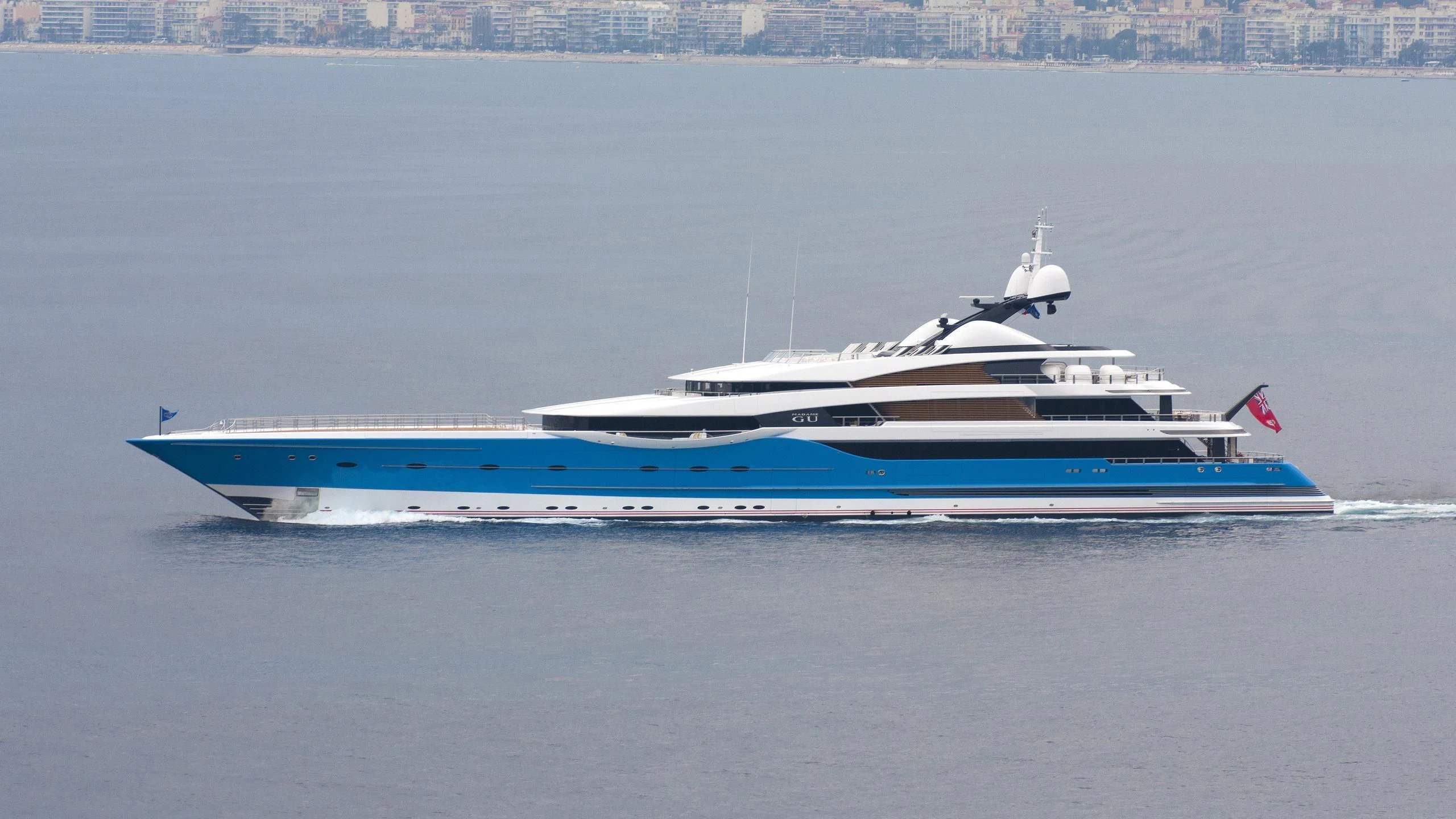 a boat on the water aboard MADAME GU Yacht for Sale