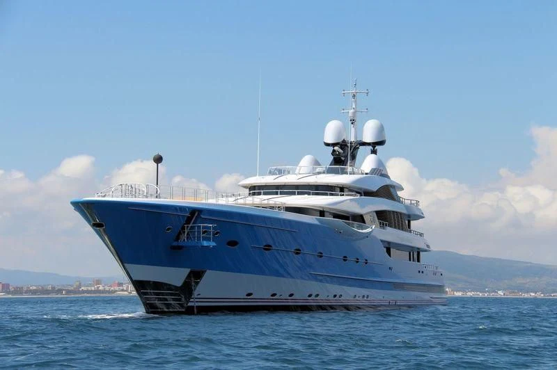a large boat in the water aboard MADAME GU Yacht for Sale