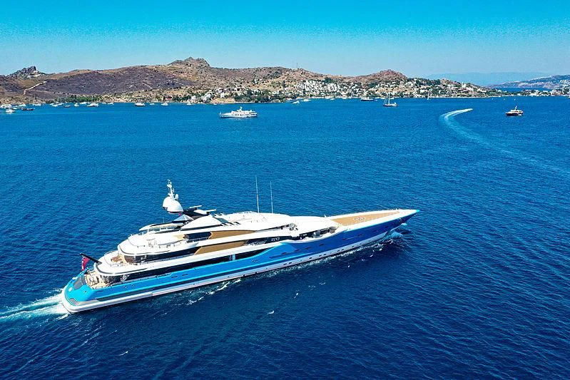 a boat on the water aboard MADAME GU Yacht for Sale