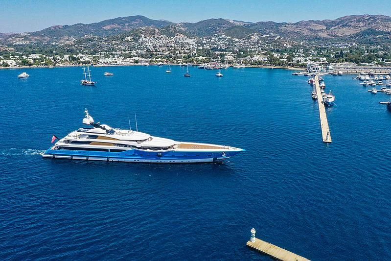 a boat in the water aboard MADAME GU Yacht for Sale