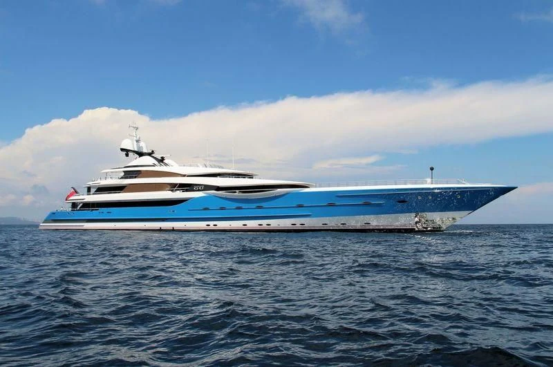 a boat on the water aboard MADAME GU Yacht for Sale