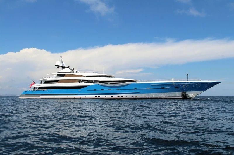 a boat on the water aboard MADAME GU Yacht for Sale