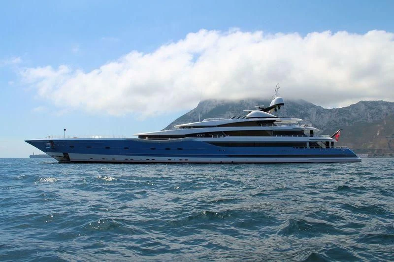 a large boat in the water aboard MADAME GU Yacht for Sale