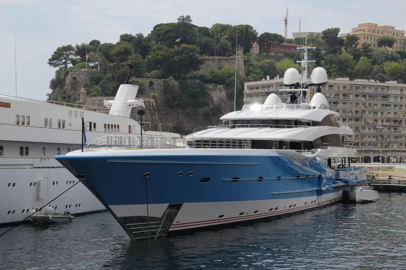 a large boat in the water aboard MADAME GU Yacht for Sale