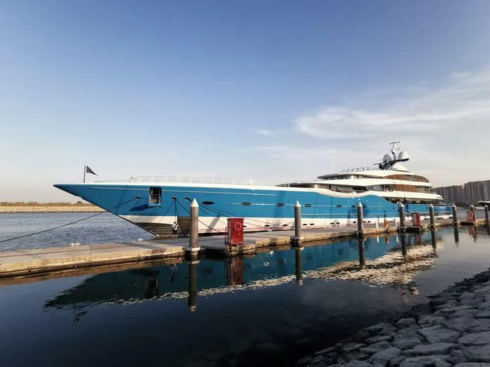 a dock with boats on it aboard MADAME GU Yacht for Sale