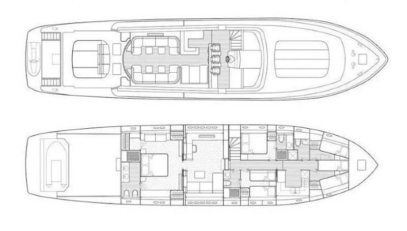 diagram, engineering drawing aboard CITA Yacht for Sale