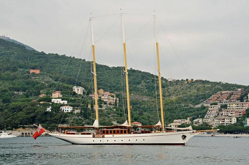 a sailboat on the water aboard YANIKA Yacht for Sale