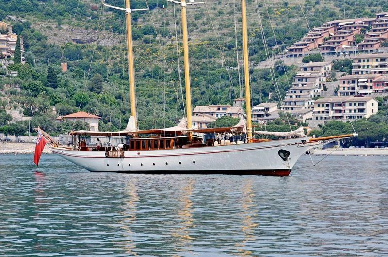 a sailboat on the water aboard YANIKA Yacht for Sale