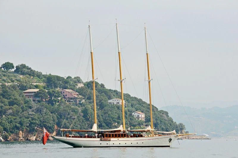 a sailboat on the water aboard YANIKA Yacht for Sale