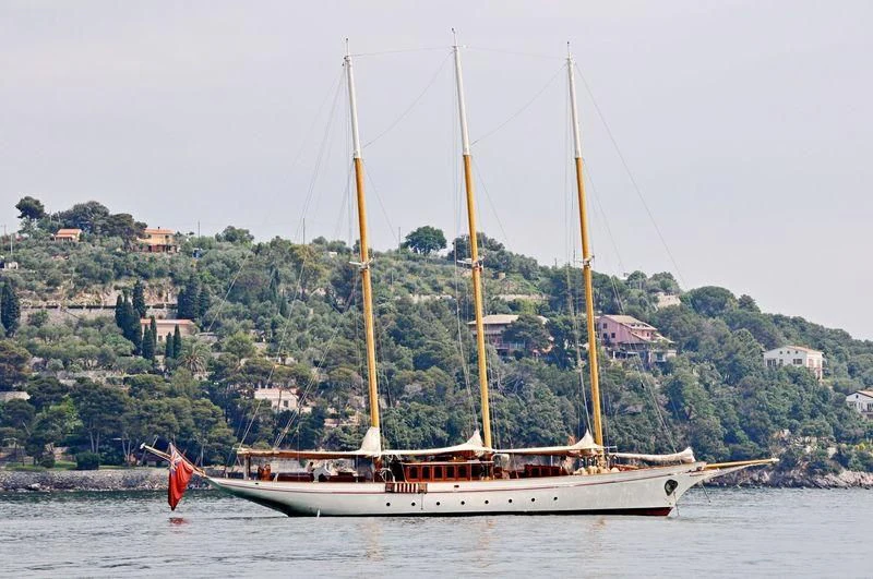 a sailboat on the water aboard YANIKA Yacht for Sale